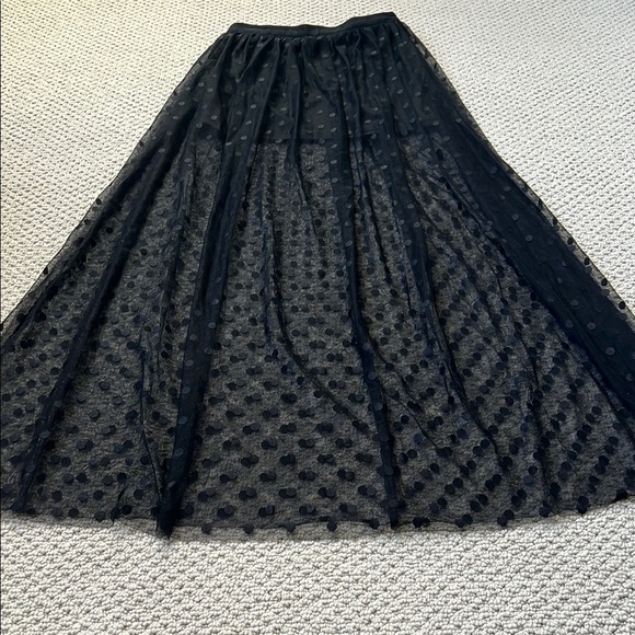 Elegant Black Polka Dot Skirt by ASTR - Picture 2 of 5